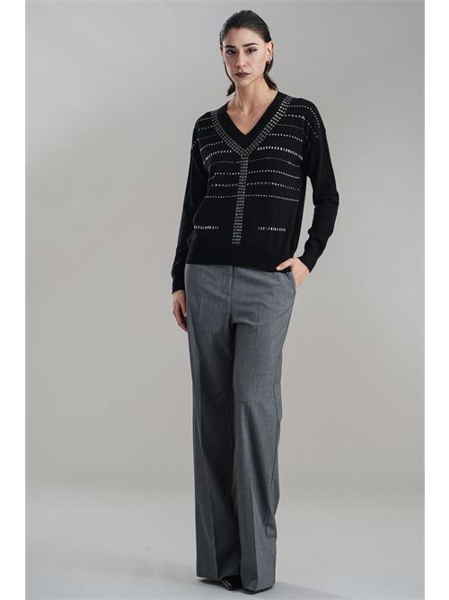 Maglia con borchie Love To Love by Gai Mattiolo | LV2066NERO