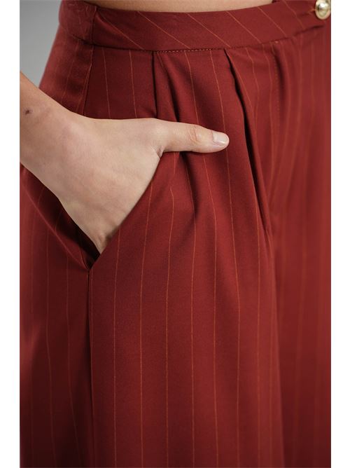 Pantalone con pinces Manuela Riva | PT39/904COGNAC