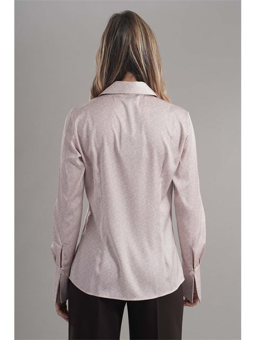 Camicia in raso Nikamo | C040SSPIGATO BEIGE