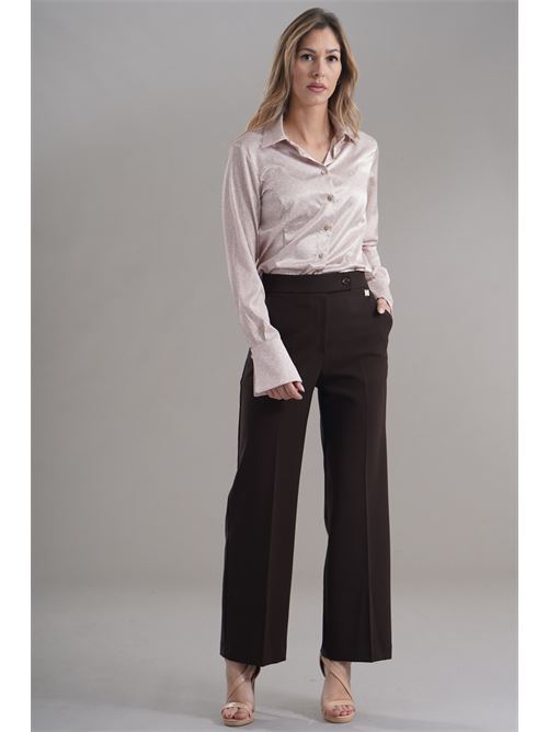 Camicia in raso Nikamo | C040SSPIGATO BEIGE