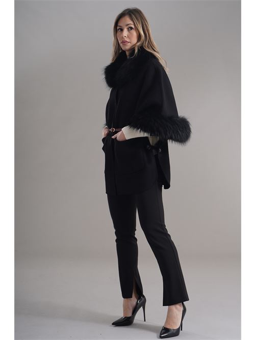 Mantella in misto lana Nitia | MCN033NERO