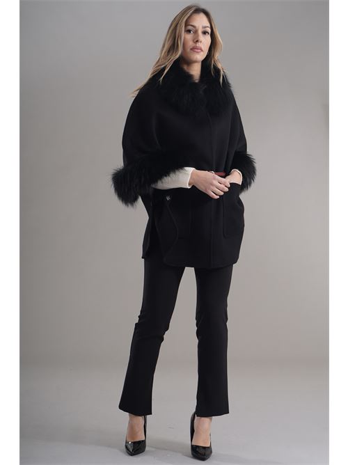 Mantella in misto lana Nitia | MCN033NERO