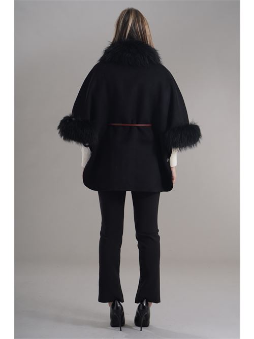 Mantella in misto lana Nitia | MCN033NERO