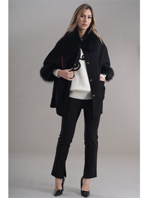 Mantella in misto lana Nitia | MCN033NERO