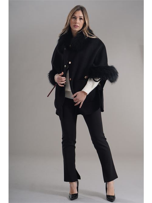 Mantella in misto lana Nitia | MCN033NERO