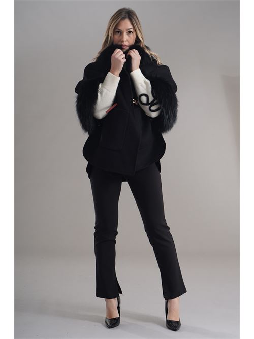 Mantella in misto lana Nitia | MCN033NERO