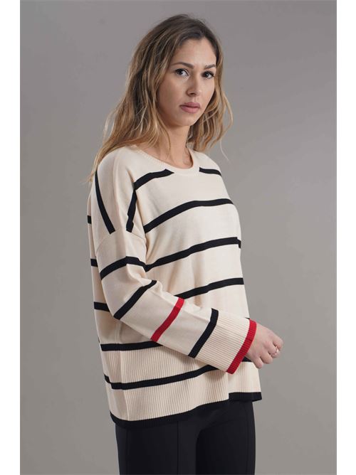 Maglia a righe Try Me | 5036PANNA/NERO