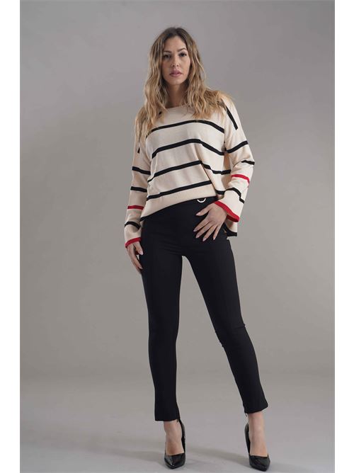 Maglia a righe Try Me | 5036PANNA/NERO