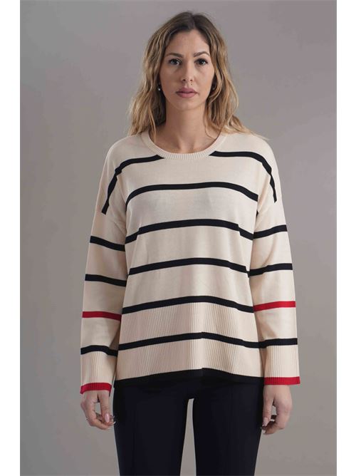 Maglia a righe Try Me | 5036PANNA/NERO