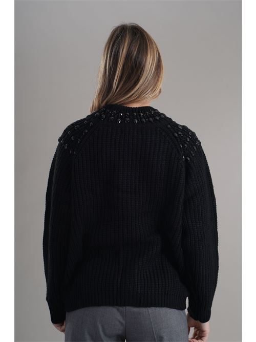 Maglia con strass Try Me | 5048BLACK