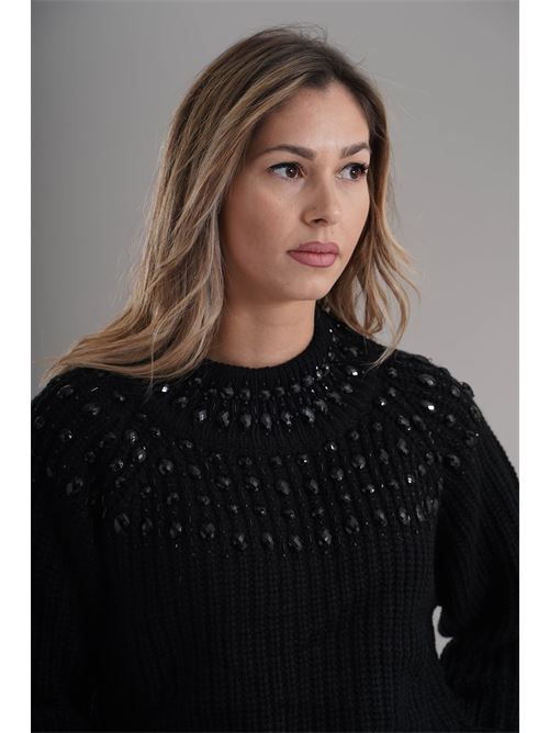 Maglia con strass Try Me | 5048BLACK