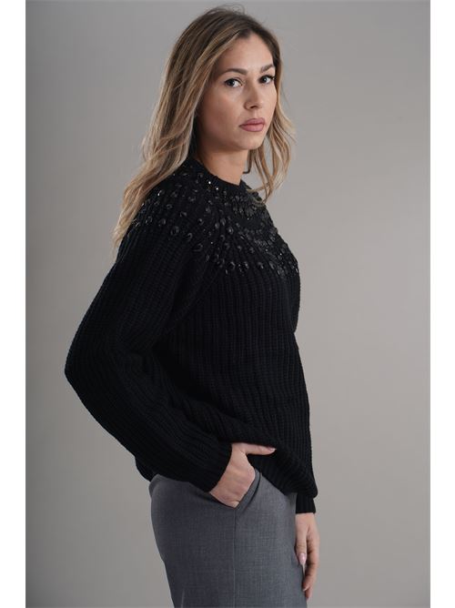 Maglia con strass Try Me | 5048BLACK