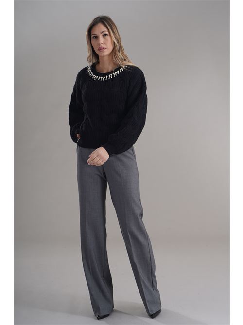 Maglia con perle Try Me | T5055BLACK