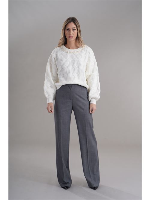 Maglia con perle Try Me | T5055MILK