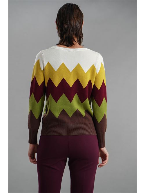 Maglia in viscosa Z.O.E. | 90W173CIOCCOLATO/PANNA