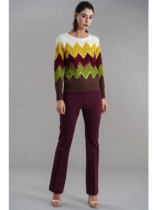 Maglia in viscosa Z.O.E. | 90W173CIOCCOLATO/PANNA