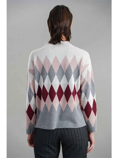 Maglia con pailettes Z.O.E. | 91W174GRIGIO/PANNA