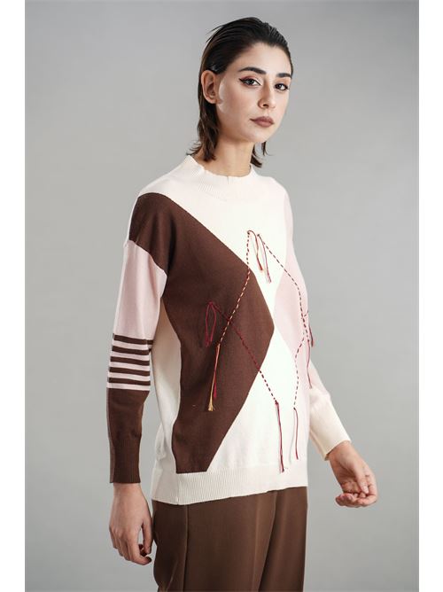 Maglia in viscosa Z.O.E. | 97B167CIOCCOLATO/CIPRIA