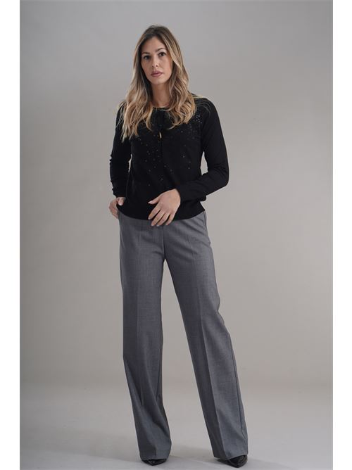 Cardigan in viscosa zooe | 01A815NERO