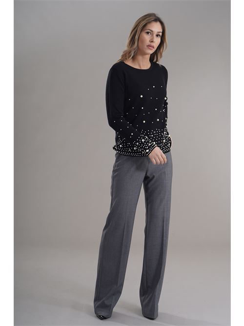 Maglia in viscosa zooe | 12V170NERO