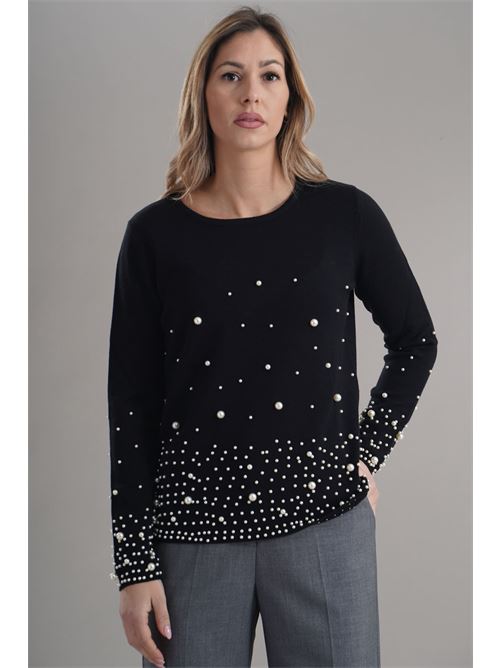 Maglia in viscosa zooe | 12V170NERO