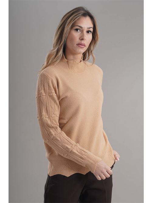 Maglia in viscosa zooe | 65B159CAMMELLO