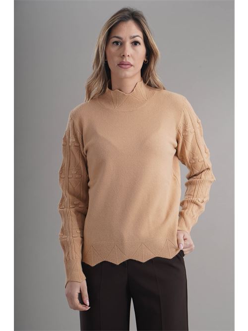 Maglia in viscosa zooe | 65B159CAMMELLO
