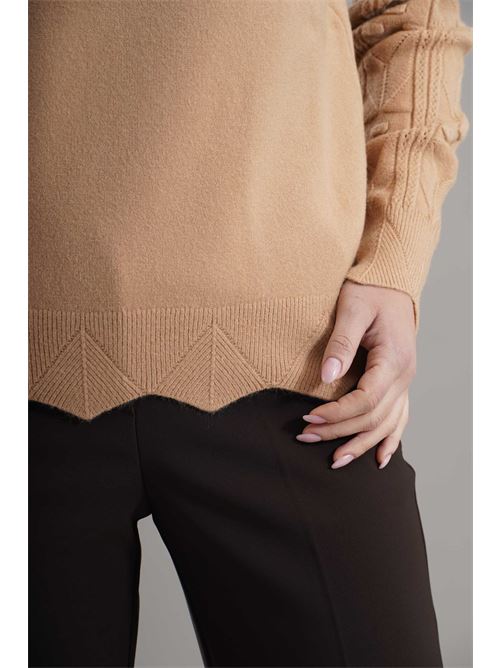 Maglia in viscosa zooe | 65B159CAMMELLO