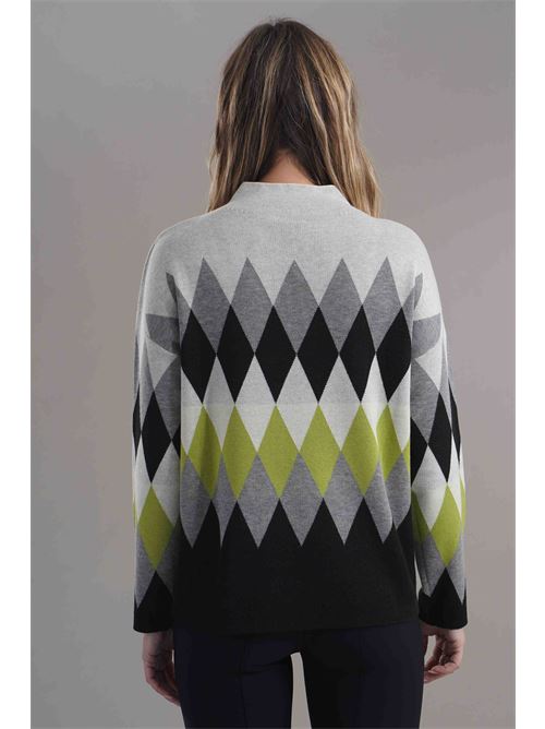 Maglia con paillettes zooe | 91W174NERO/PANNA