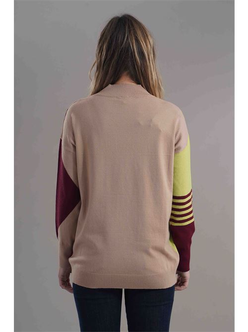 Maglia in viscosa zooe | 97B167KIWI/BORDO