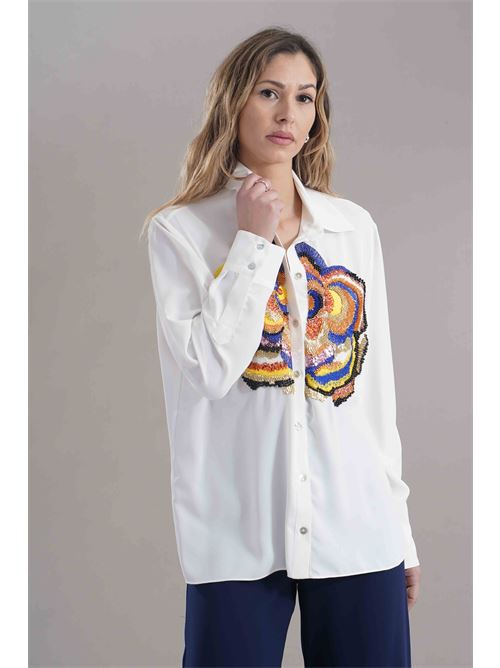 Camicia in crepe Love To Love by Gai Mattiolo | LV1813BIANCO