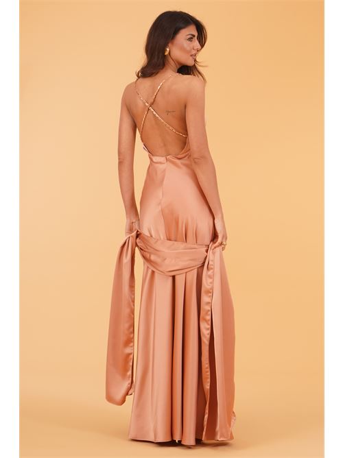 Abito in raso Allure Evening | A4798CARAMEL
