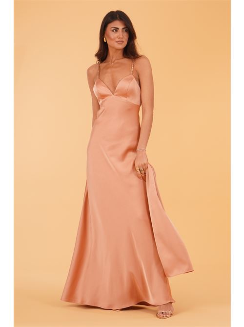Abito in raso Allure Evening | A4798CARAMEL