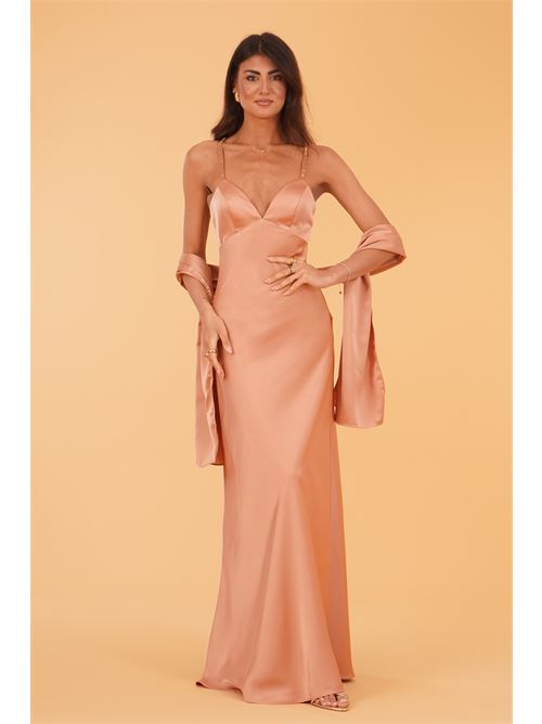Abito in raso Allure Evening | A4798CARAMEL