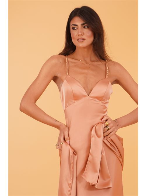 Abito in raso Allure Evening | A4798CARAMEL