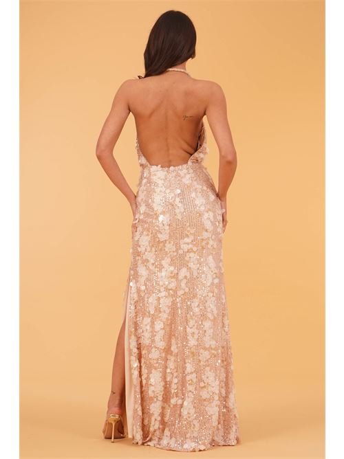 Abito lungo con paillettes Allure Evening | A4815CREAM