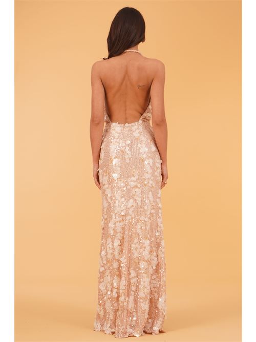 Abito lungo con paillettes Allure Evening | A4815CREAM
