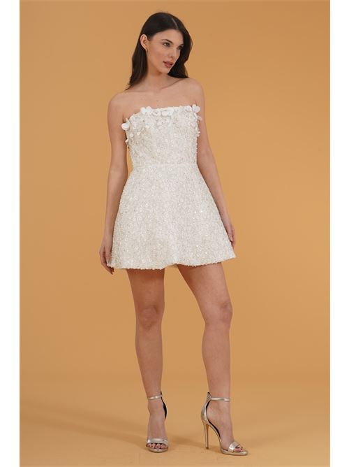 Abito in microstrass Allure Evening | A4860WHITE