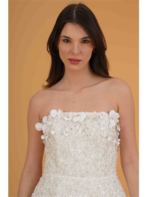 Abito in microstrass Allure Evening | A4860WHITE