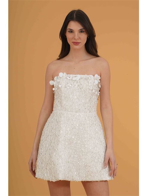 Abito in microstrass Allure Evening | A4860WHITE