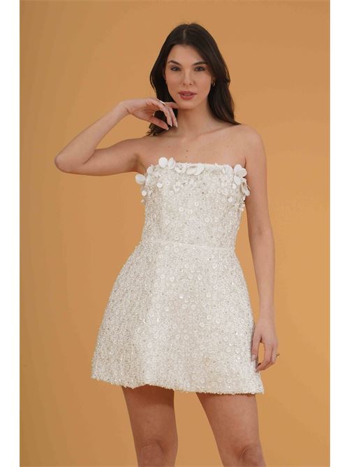 Abito in microstrass Allure Evening | A4860WHITE