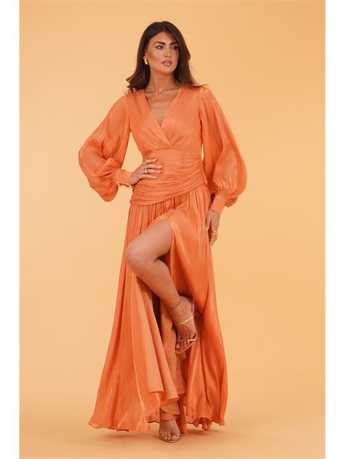 Abito lungo  laminato Allure Evening | AA801APRICOT