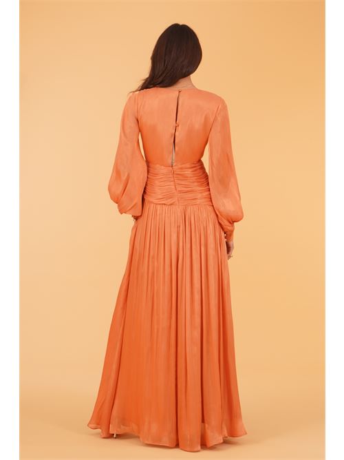 Abito lungo  laminato Allure Evening | AA801APRICOT