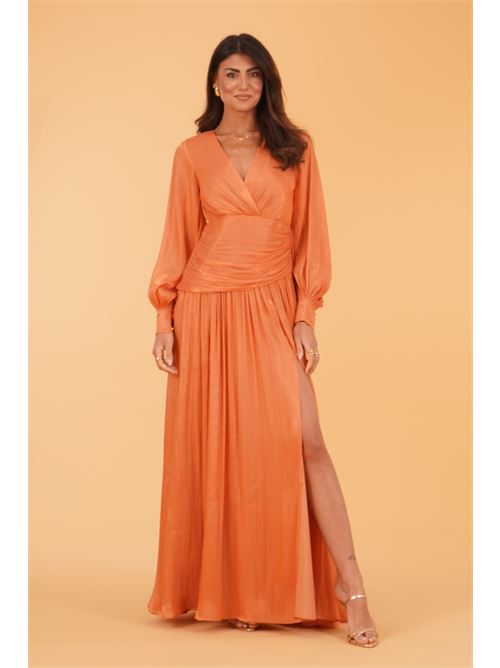Abito lungo  laminato Allure Evening | AA801APRICOT
