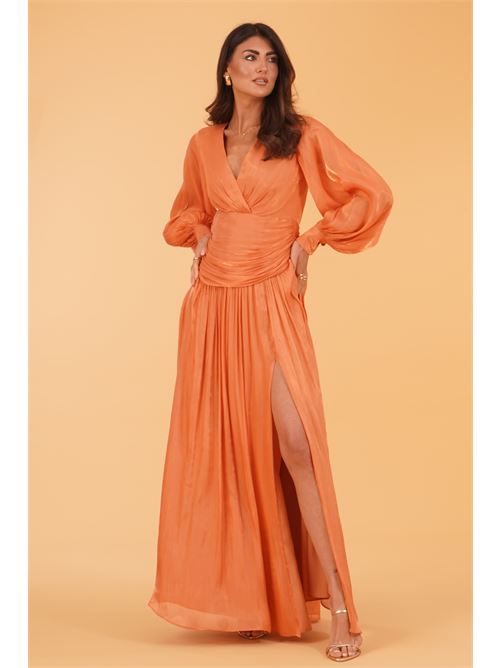 Abito lungo  laminato Allure Evening | AA801APRICOT