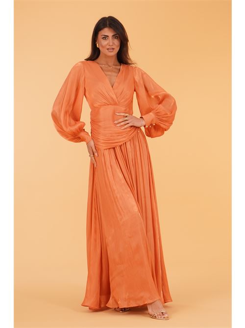 Abito lungo  laminato Allure Evening | AA801APRICOT
