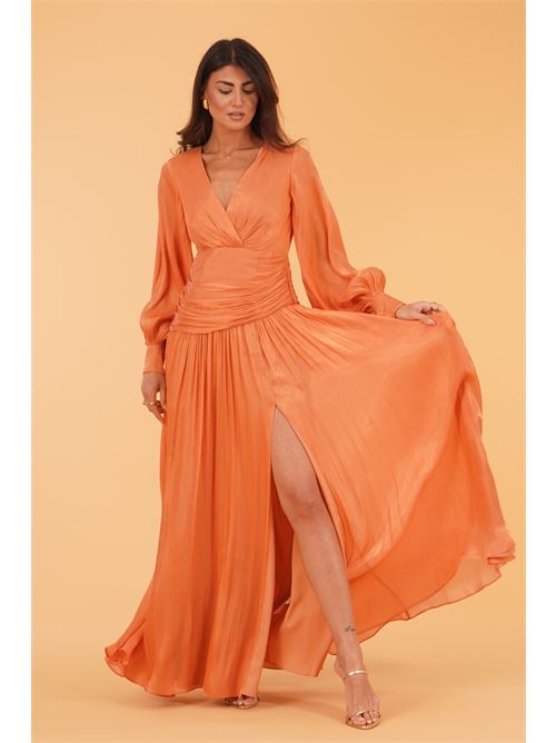 Abito lungo  laminato Allure Evening | AA801APRICOT