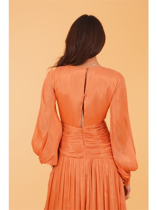 Abito lungo  laminato Allure Evening | AA801APRICOT