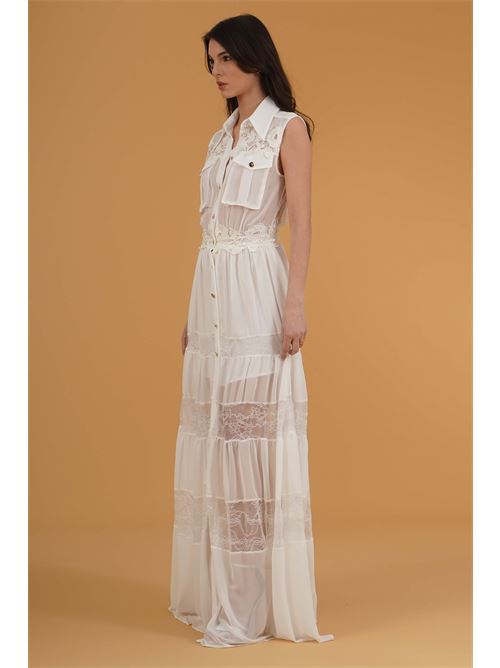Abito in pizzo Babylon | EL0702BIANCO