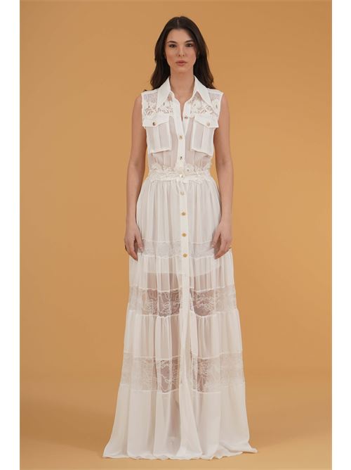 Abito in pizzo Babylon | EL0702BIANCO